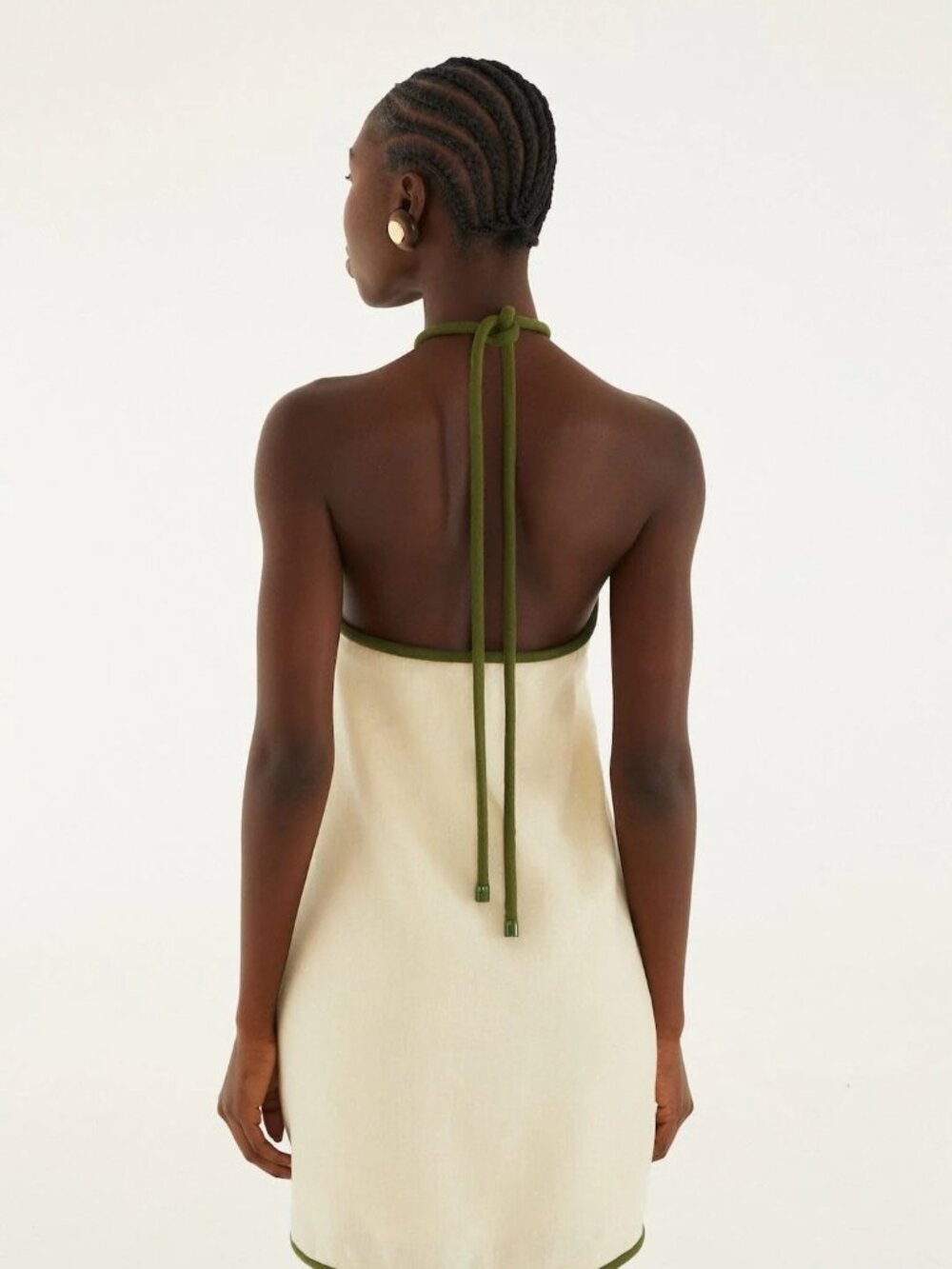 FARM RIO Palm Tree Embroidered Halter Neck Mini Dress - NWT - Size Small - Picture 3 of 14